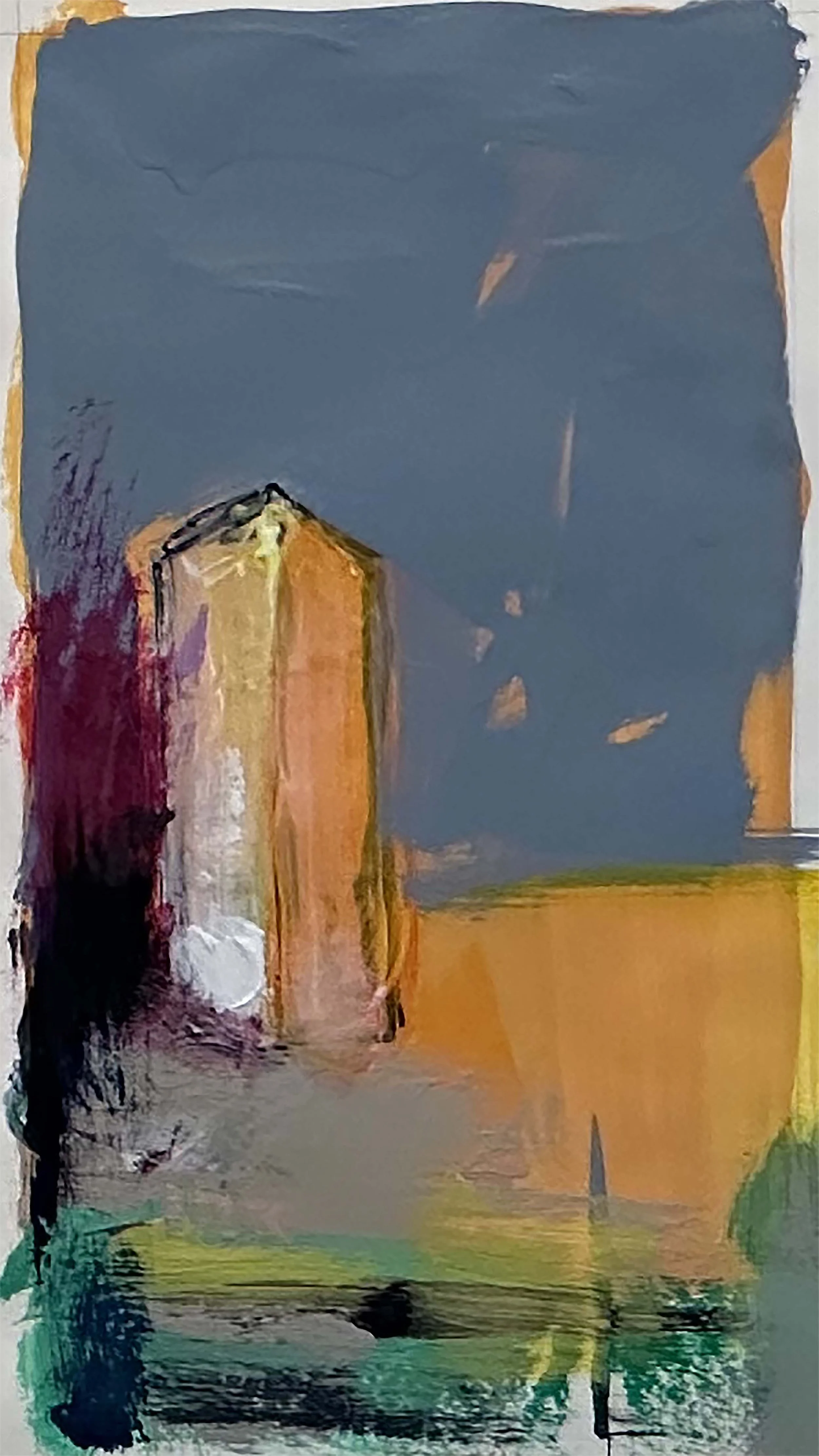 Title: LONELY SOUL STUDY #9; Series: Health Worlds; Med: Acrylic on paper; Year: 2023