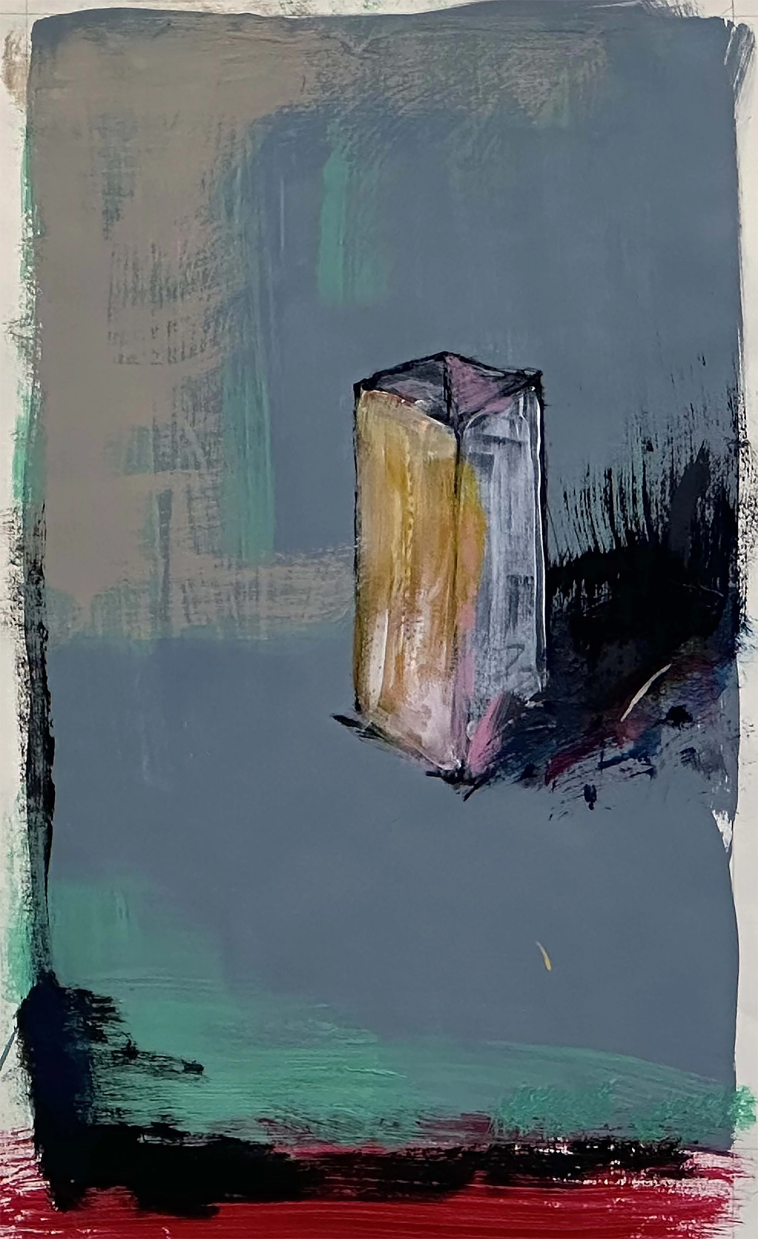 Title: LONELY SOUL STUDY #7; Series: Health Worlds; Med: Acrylic on paper; Year: 2023