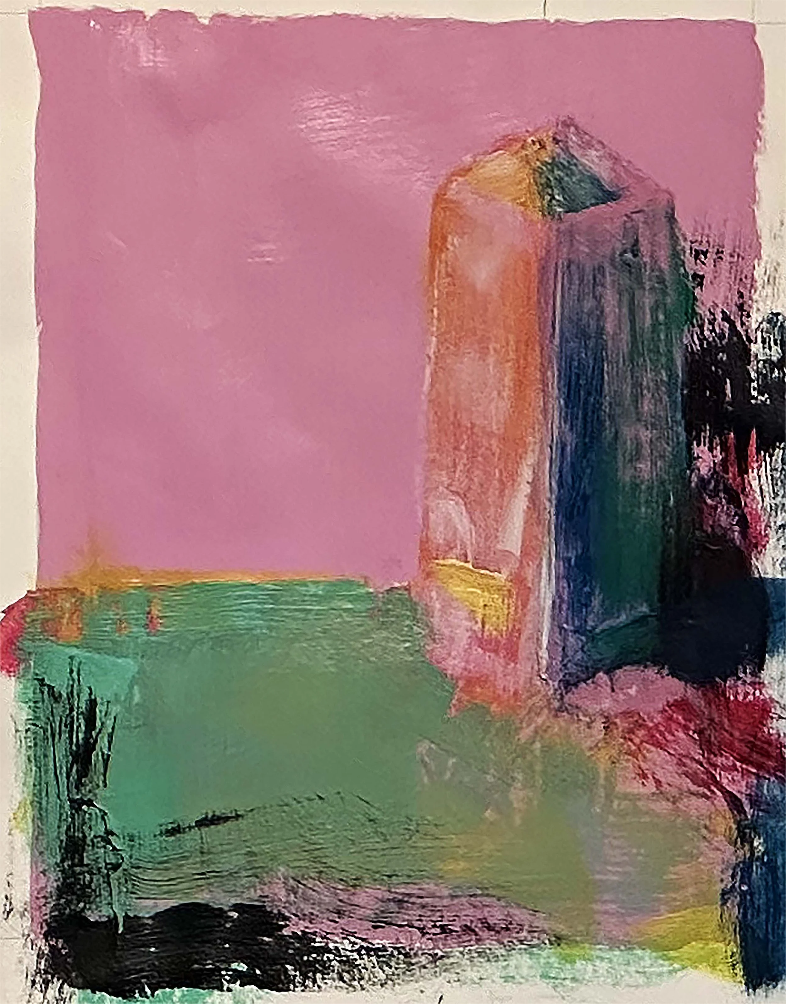 Title: LONELY SOUL STUDY #6; Series: Health Worlds; Med: Acrylic on paper; Year: 2023